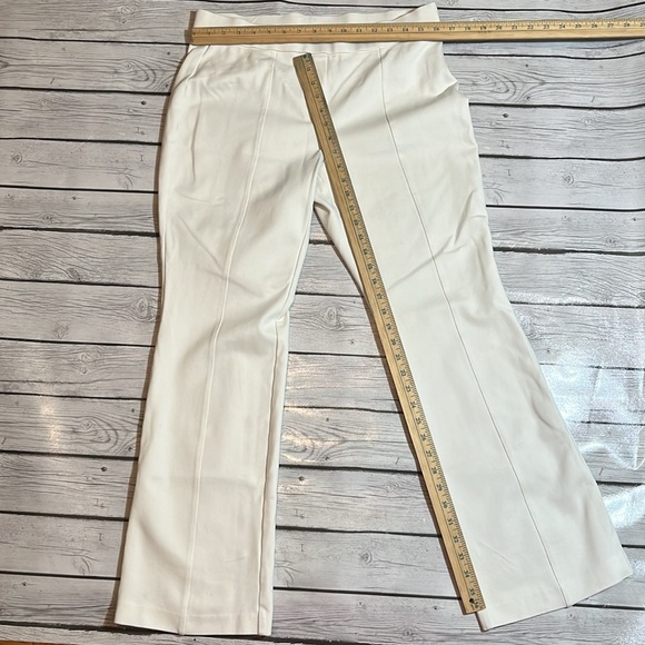 Rafaella Cream White Knit Pant with Front Seam Women’s Size Large - Picture 7 of 7